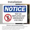 Signmission Not An Employee Exit Emergency Sign With Symbol, 7 in W x Rectangle, Vinyl Decal OS-2PACK-NS-D-57-L-15141 - alternate 5